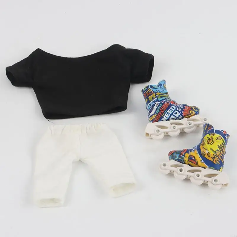 C5AA 1 زوج Mini Finger Shoes لطيف لأحذية الدمية حذاء Skate For Doll for