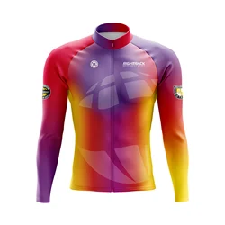 2024 Autumn Long Sleeve Cycling Jersey Unisex Colorful Thin Mesh Sun Protection Bicycle Clothes RIGHTTRACK Road Bike Apparel