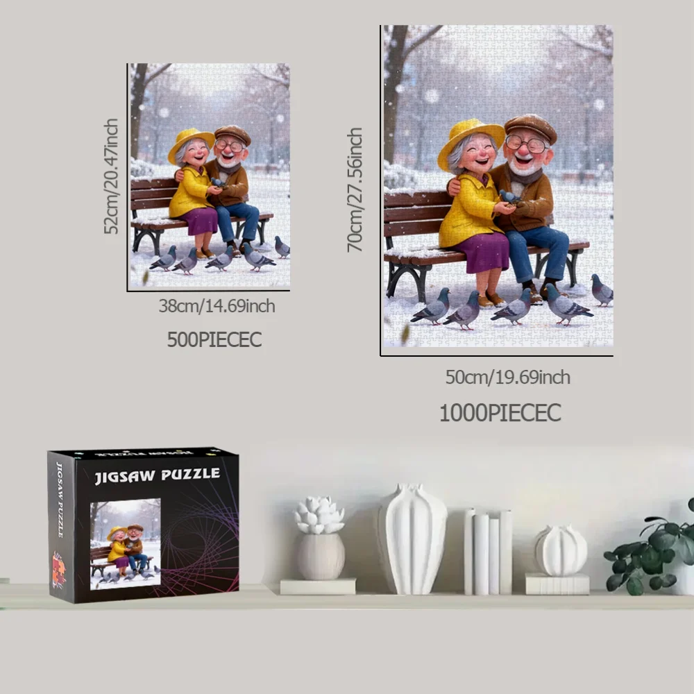500ピース/1000ピース 高品質ジグソーパズル |   誕生日、ハロウィーン、クリスマス、感謝祭、イースター用のポータブル段ボールパズル