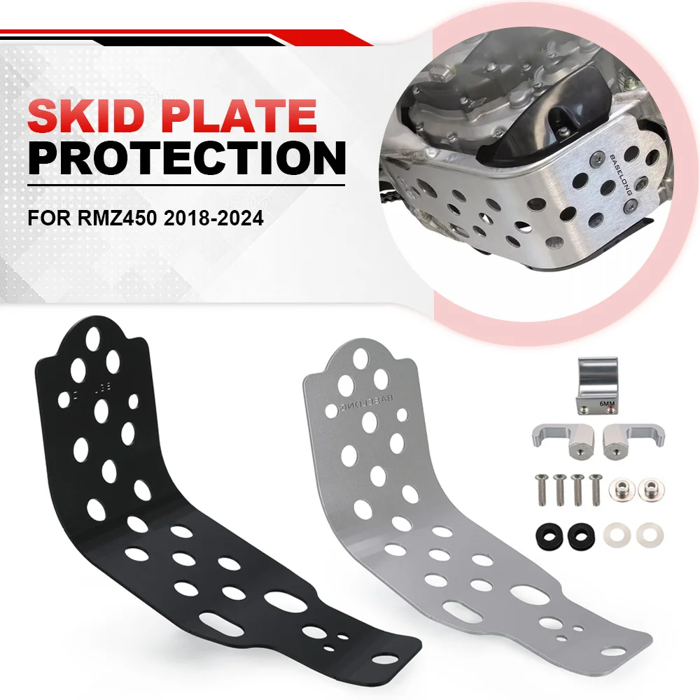

2024 FOR Suzuki RMZ450 2018-2020-2021-2022-2023 Motorcycle Engine Cover Skid Plate Bash Frame Belly Pan Sump Guard Protector