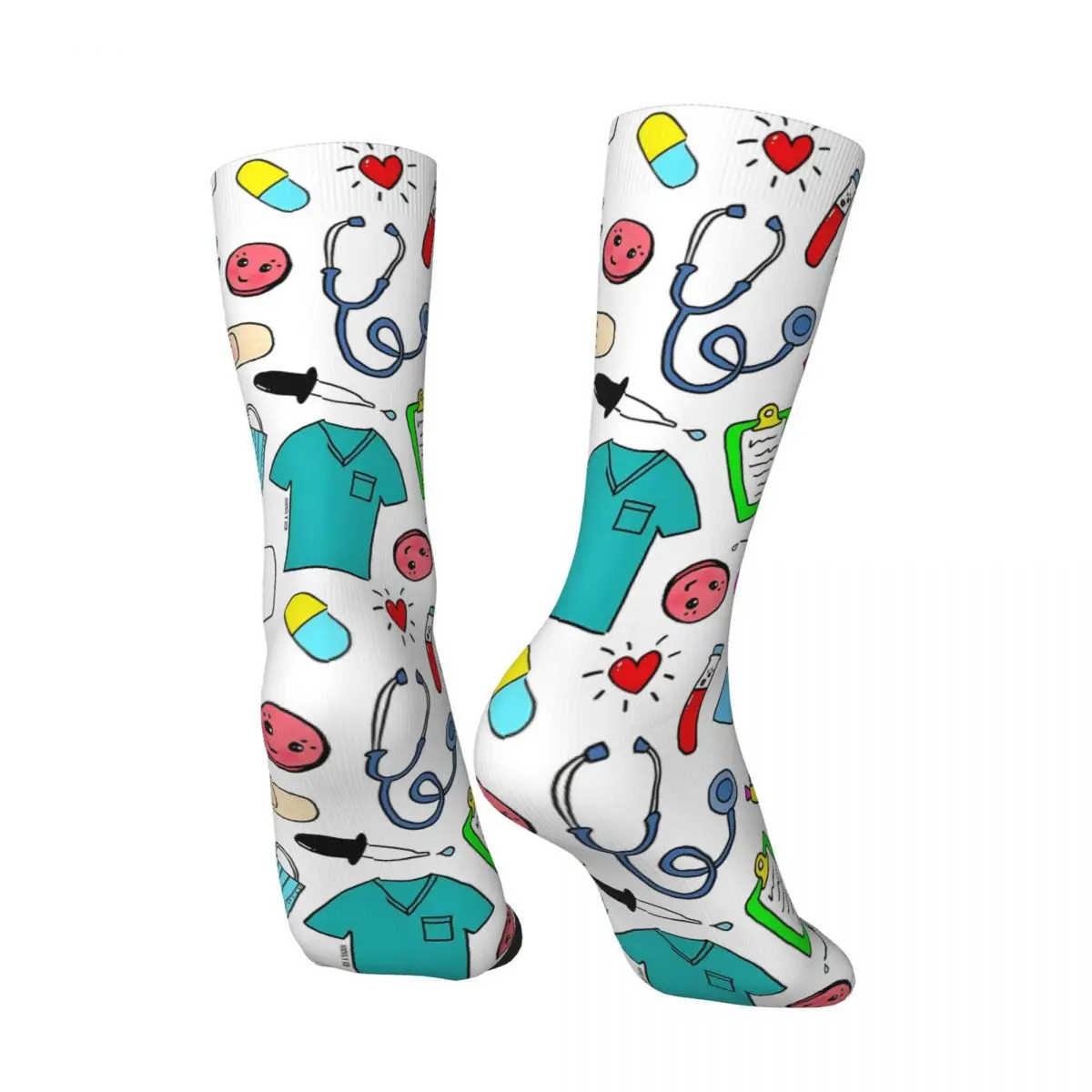 النساء الرجال الجوارب لطيف معاطف للأطباء والممرضات اللوازم الطبية نمط جوارب الخريف تنفس الجوارب تشغيل الرياضة عدم الانزلاق الجوارب #4