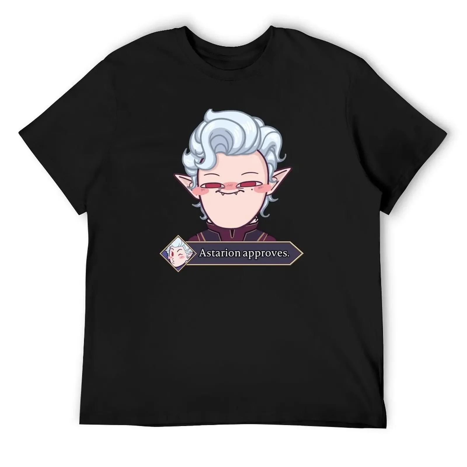 

Astarion Approves T-Shirt funny gifts graphic t shirt vintage T-shirts man Men's cotton t-shirt
