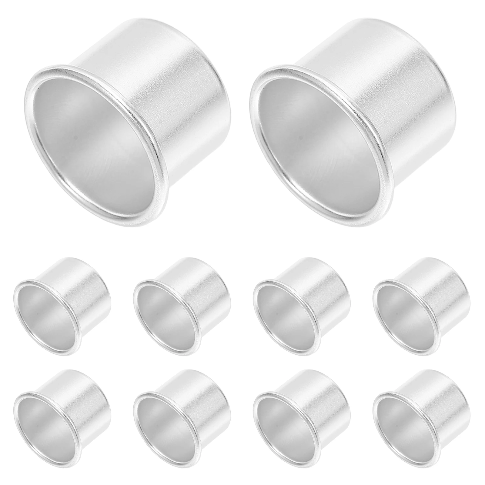 

20pcs Aluminum Cups Small Holder For Diy Tealight Making Vintage Metal Cup Decorative Containers Wedding Party