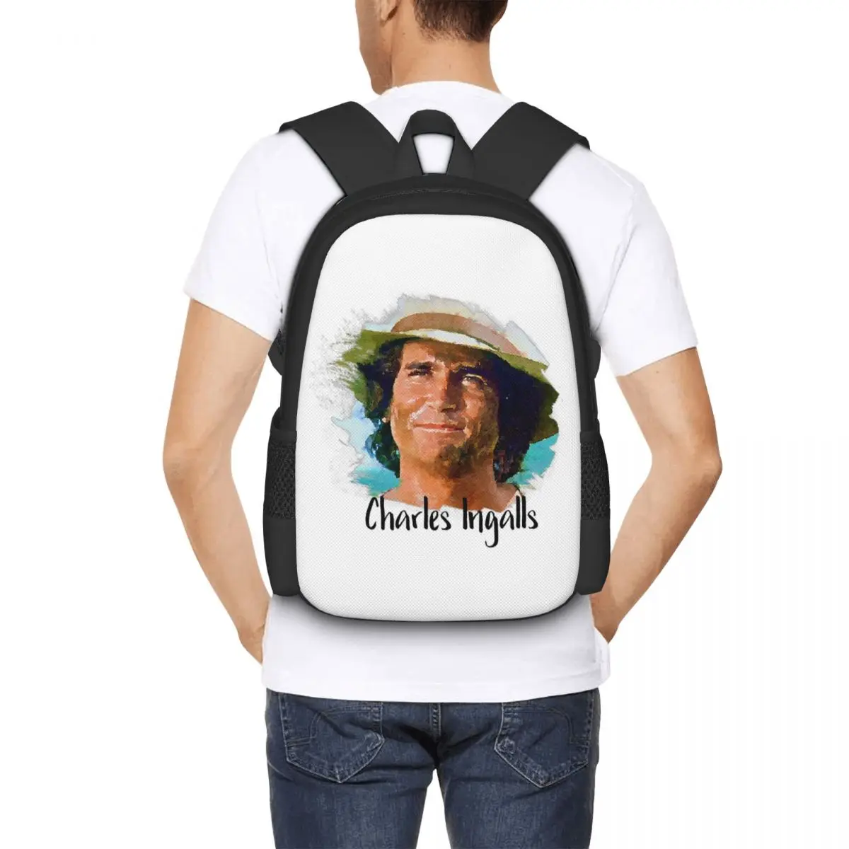 

Рюкзак для студентов Charles Ingalls Little House On The Prairie, школьная сумка, походный рюкзак для путешествий, сумка для книг, сумка через плечо