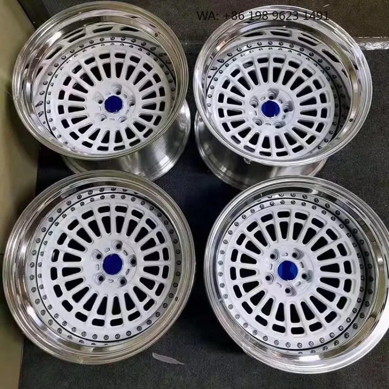 High-end customized deep concave forged alloy wheel hub, multi-inch single-piece sport rims, 5×3 PCD, gold polished finish