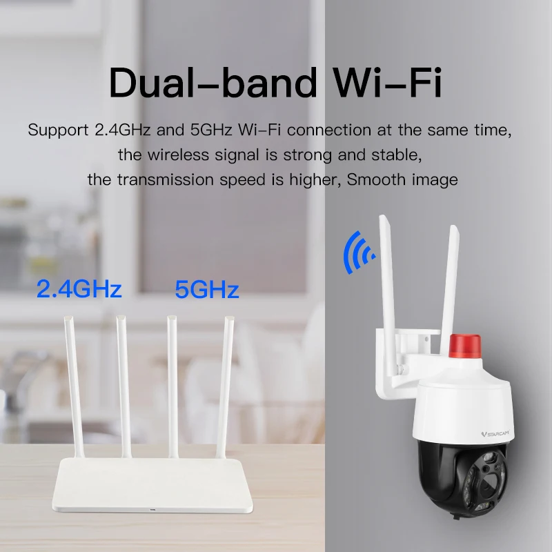 Vstarcam New Outdoor Security Protection Wireless 5MP 2.7KHD 5X IP Camera Waterproof IR Color Night Two Way Smart Home Phone App