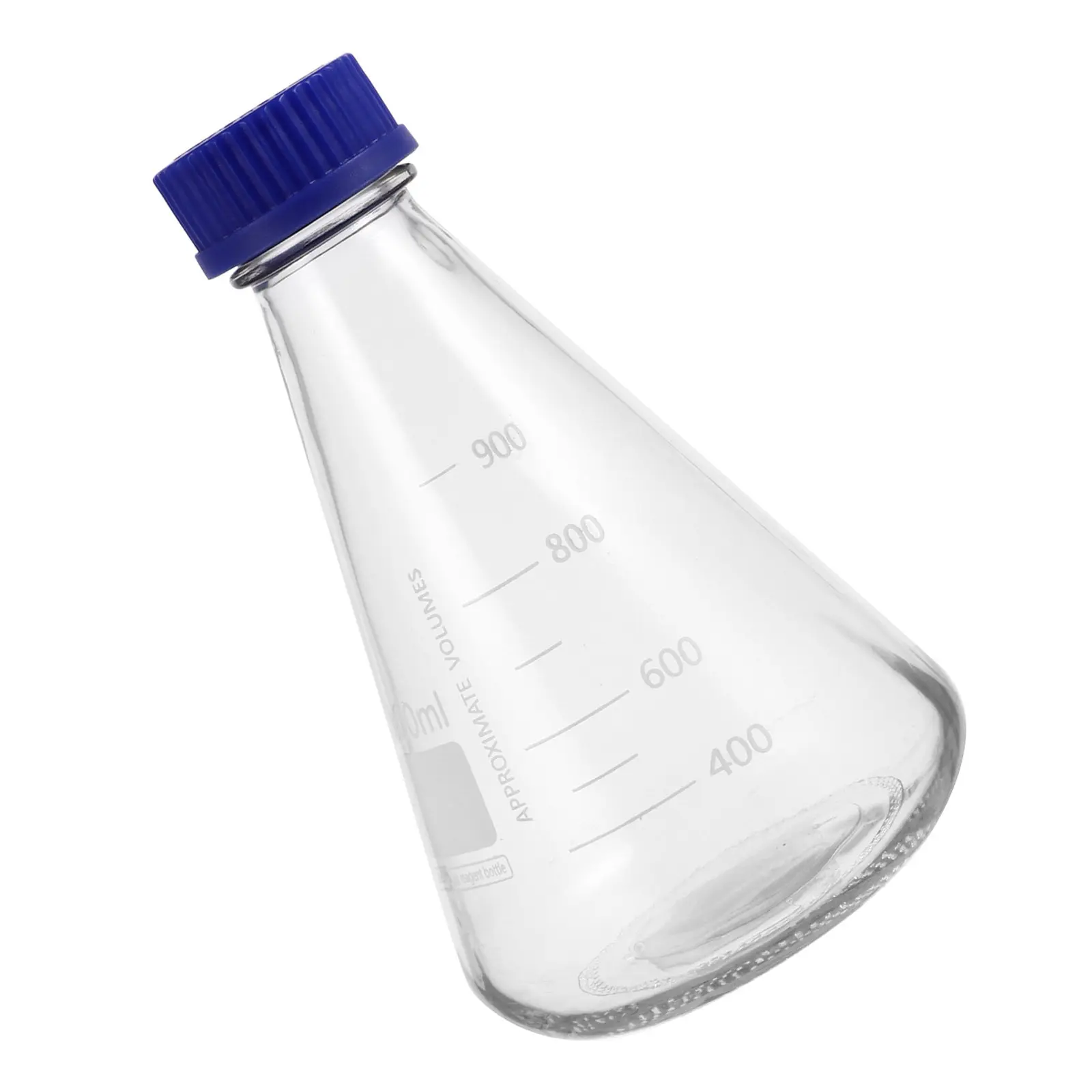 1 unidad de frasco Erlenmeyer de vidrio de 1000 ml, frasco cónico graduado para experimentos de laboratorio de química, botella de reactivo de grado profesional