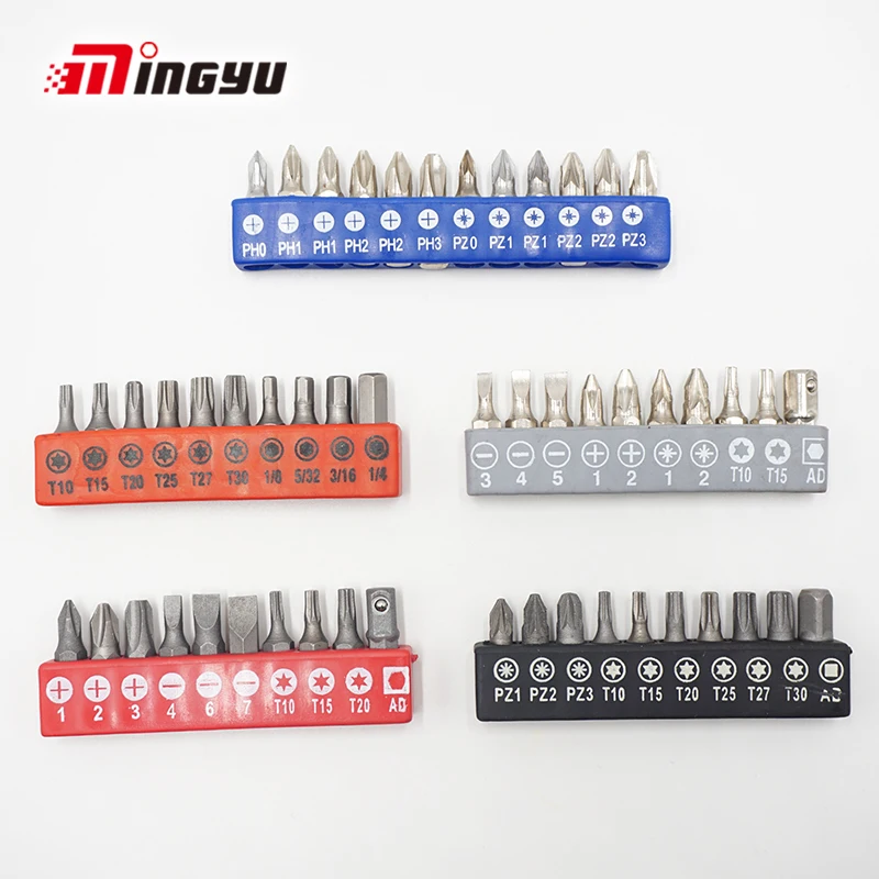 

1 set 1/4 Inch Hex Shank Drive Screwdriver Bit Torx Phillips Pozi Commonly Used Screw Driver Bits And Adapter With Holder