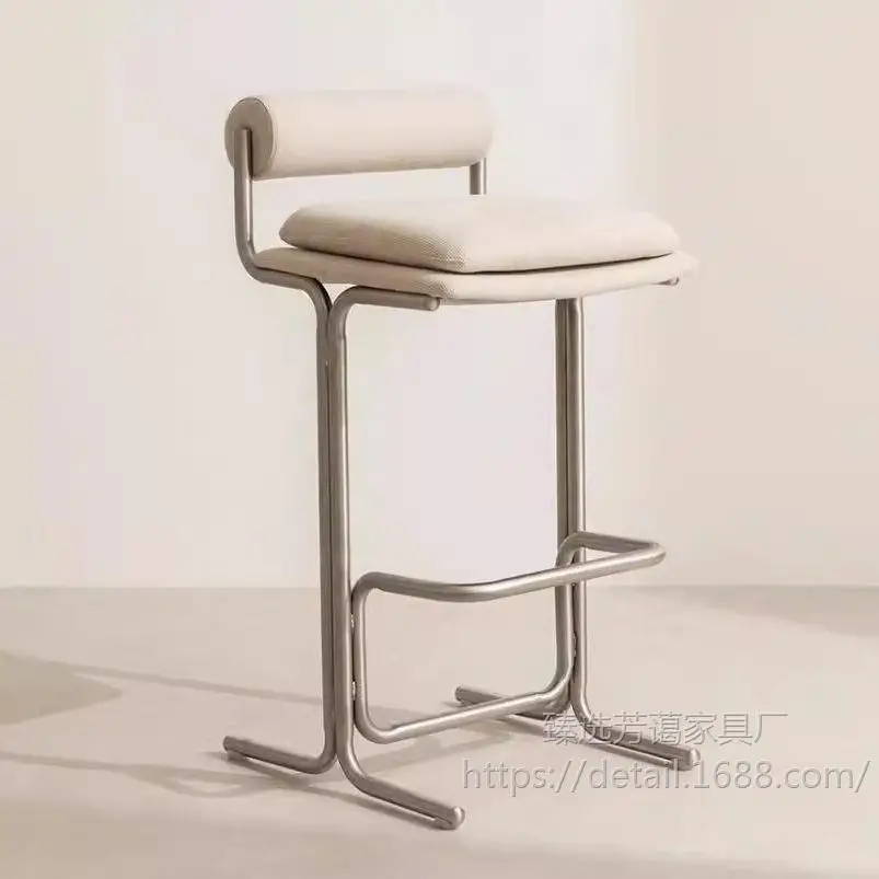 Gebrauchter Hochstuhl Designer Creative Bar High-End Island Barhocker aus Edelstahl