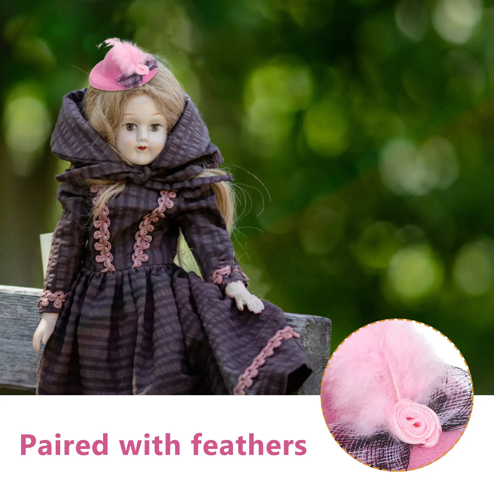 5Pcs Mini Top Hats for Crafts Small Lightweight Hat Ornaments Perfect for Dollhouse Cosplay Hair Accessory Mini Hats
