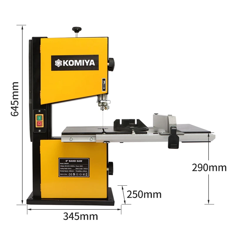 Ленточная пила для деревообработки, маленький бытовой многофункциональный прибор для резки, 8 дюймов