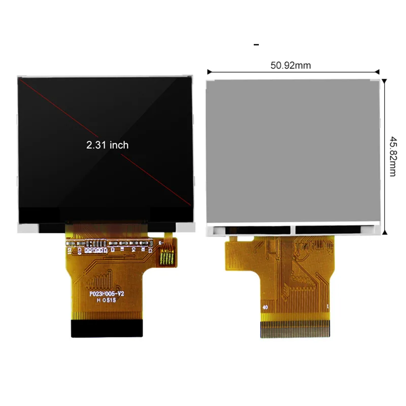 Écran LCD couleur TFT horizontal, 2.31 pouces, interface 8080 MCU 16bi, pilote ILI9342C