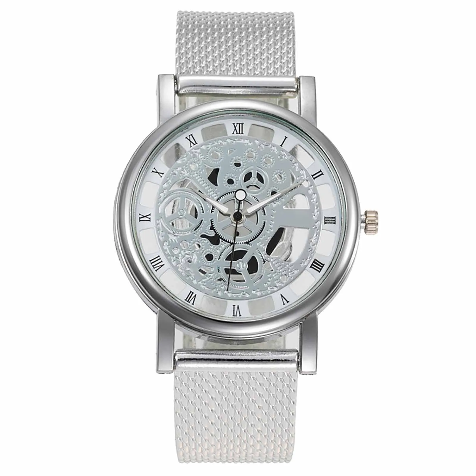 Luxry Brand Hollow incisione orologio da polso per uomo scheletro orologio maschile Saat Quartz Business Fashion orologio con cinturino in pelle Curren