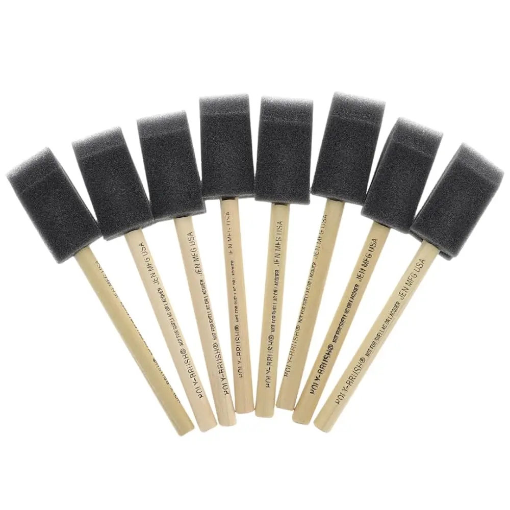 

Free Shipping- Poly Foam Brush - 1 Inch (Pack of 48) - Ideal for Smooth Paint Application, Professional-Grade f