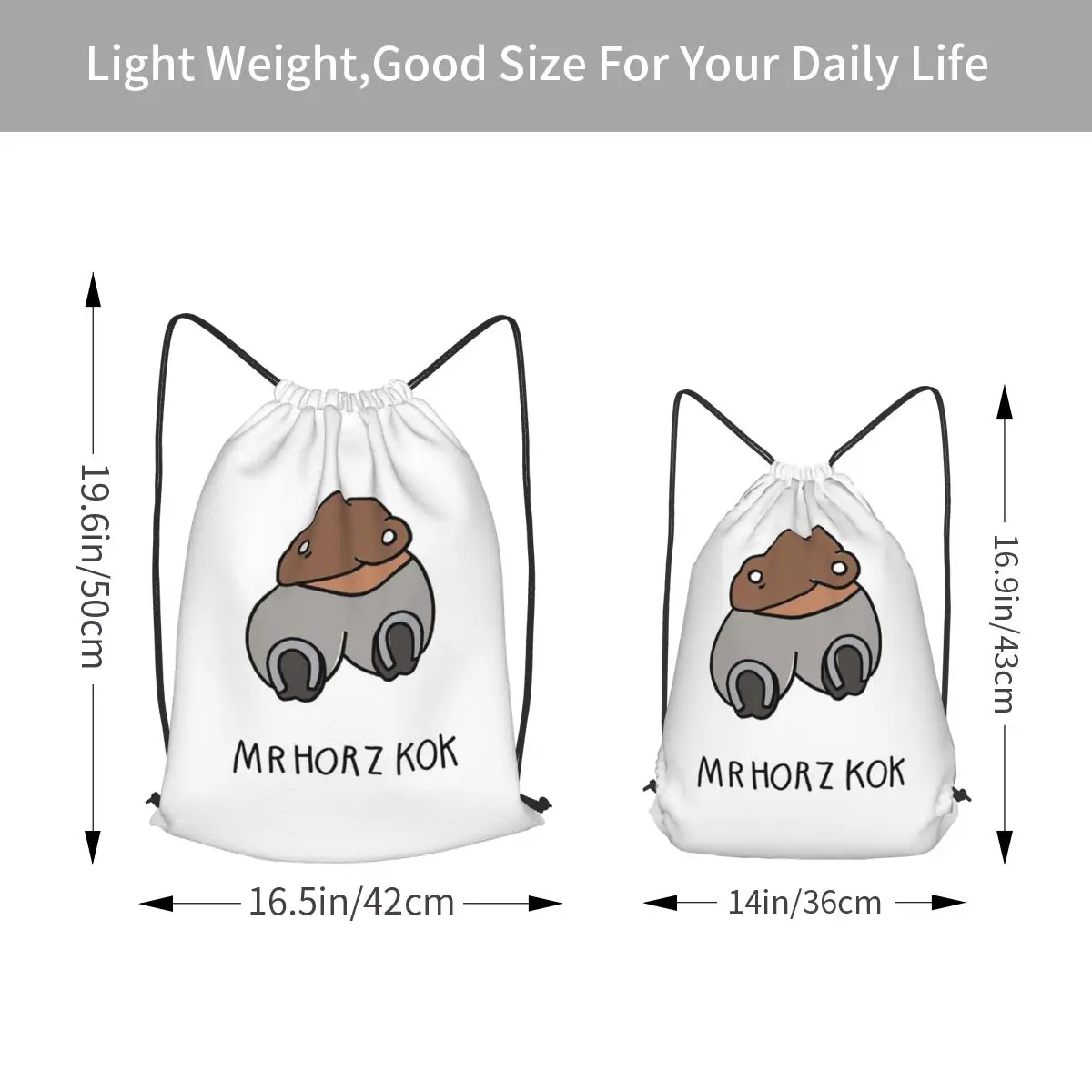 Mr Horz Kokk Backpacks Fashion Drawstring Bundle Pocket Sundries Bag Book Bags for Man Woman School