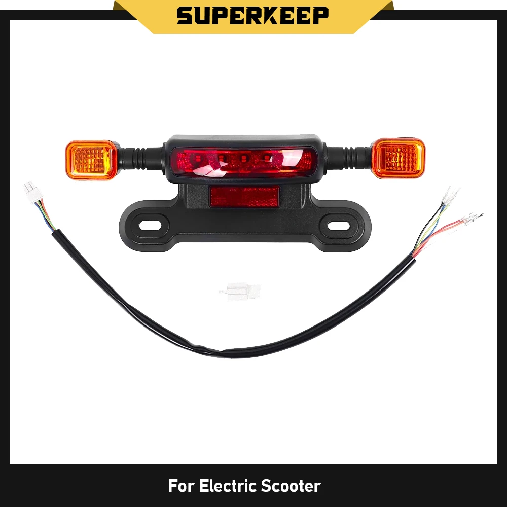 

Electric Scooter Turn Signal Light 3-In-1 48/60/12V LED Taillight Rear Tail Light Indicator For E- Scooter Brake Light Part