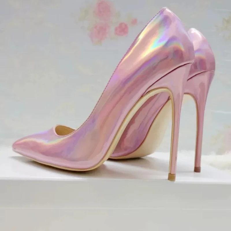 Autumn New Pointed Thin Heels High Heels Shallow Mouth Versatile Patent Leather Celebrity Women's Shoes