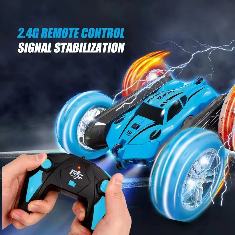 

Remote Control Stunt Car 2.4g, Dual-Sided LED Lights, 360 Degree Rotation, Perfect Gift for Boys, Electric Toy Ca