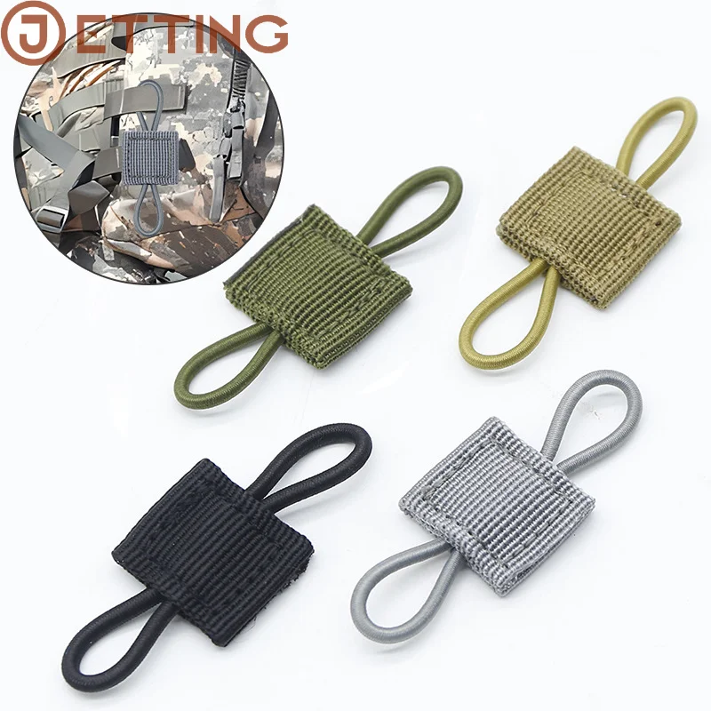 2/5/10Pcs Elastic Nylon Webbing Ribbon Buckle Outdoor Hiking Hunting Backpack Vest PTT Antenna Stick Pipe Binding Retainer