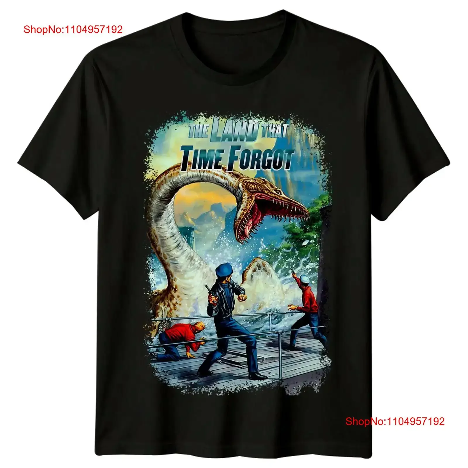 

Футболка с постером фильма The Land That Time Forgot 1974, в стиле ретро, винтажная стираная футболка 80-х годов с рисунком, растянутая, мягкая, дышащая