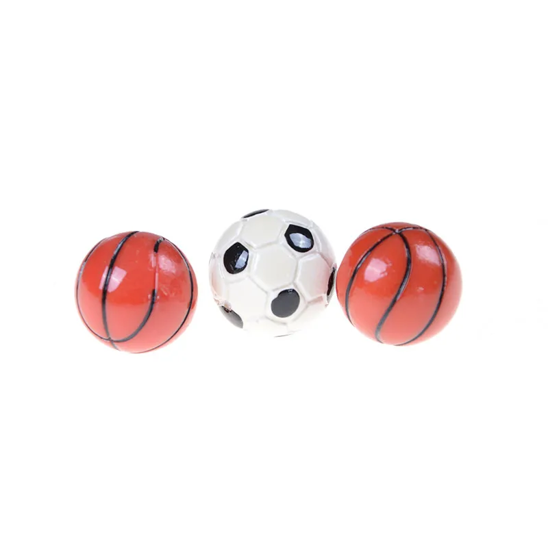 1:6/1:12 Dollhouse Miniature Sports Balls Soccer Football and Basketball Decor Toy