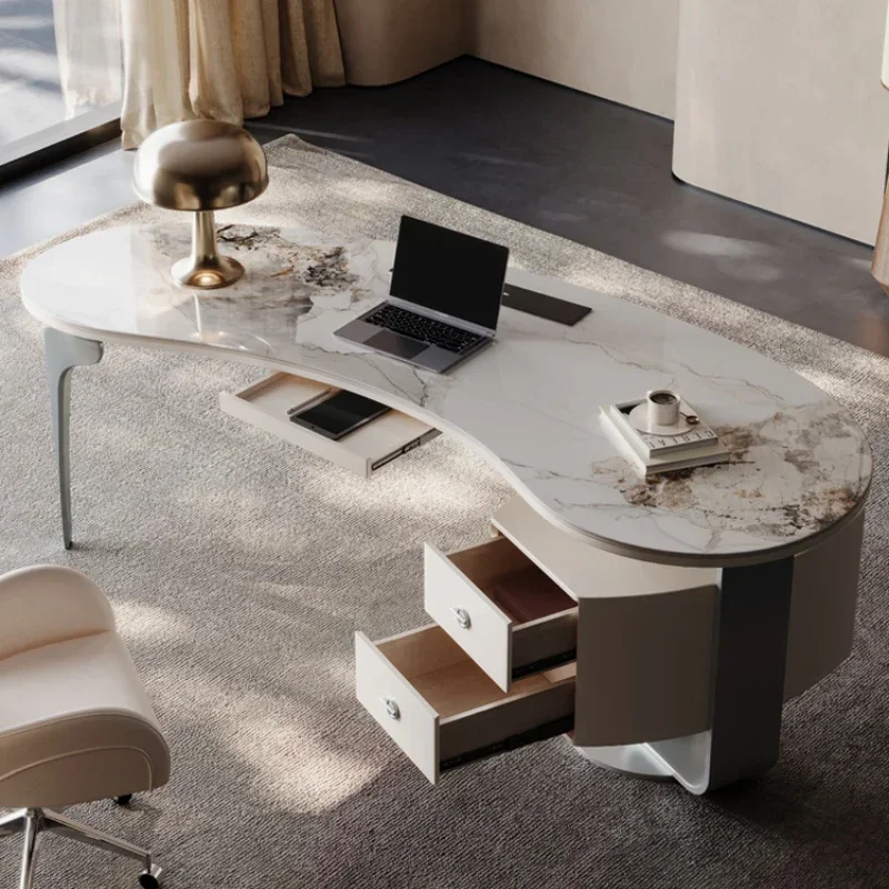 Design Minimalist Office Desk Curved Italian Small Apartment Designer Reception Office Desk Executive Tavolino Trendy Furniture