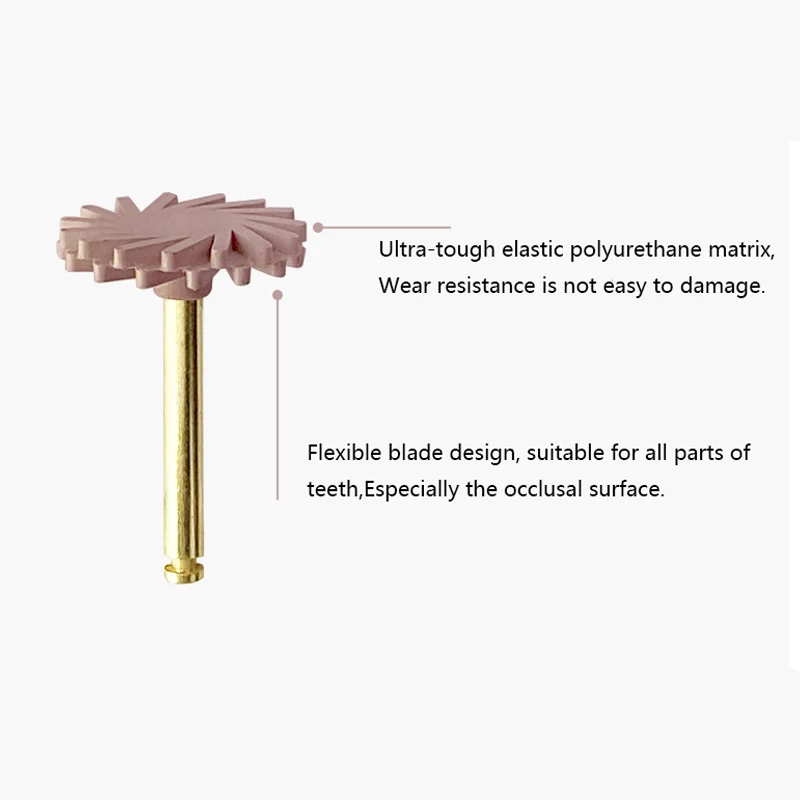 6 PCS/BOX Dental Rubber Polisher Composite Resin Polishing Grinding Head  RA Wheel Spiral Flex Brush  Teeth Polisher Dentistry