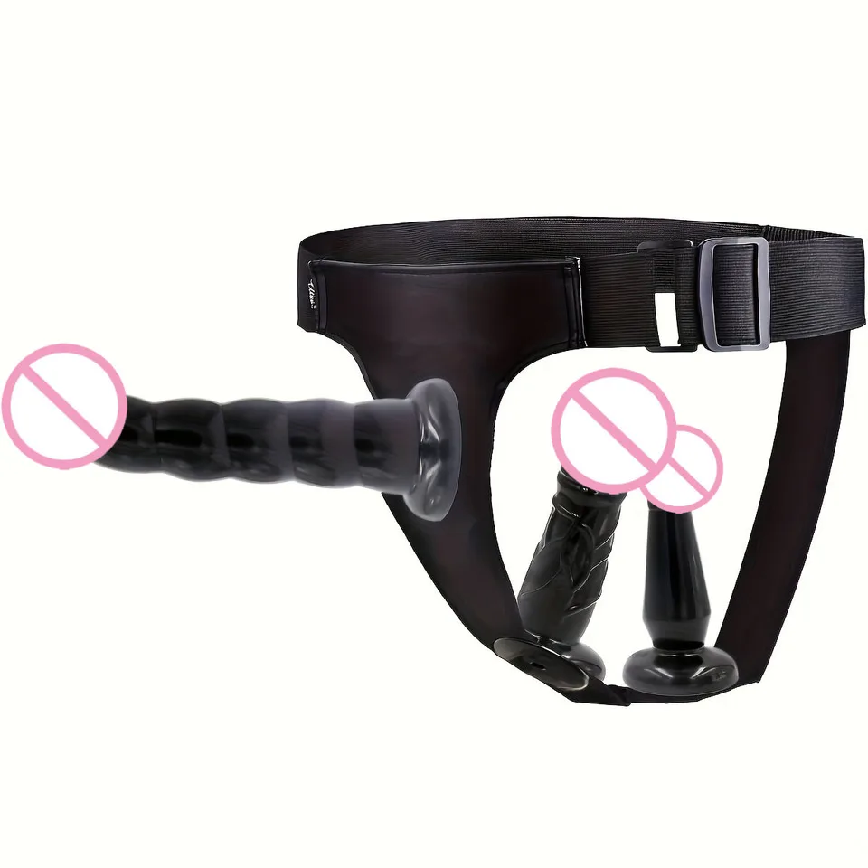 Strap On Dildo Adult Sex Toys Wearable Soft Silicone Strapon Harness With Removable Realistic Anal Small Dildo For Beginners