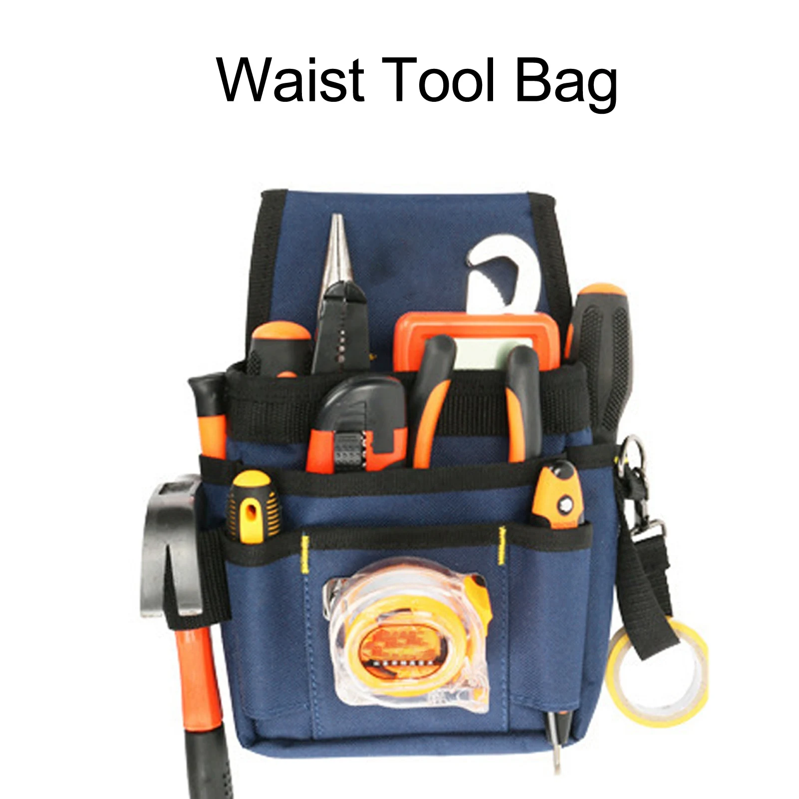 

Регулируемая поясная сумка для инструментов для электрика. Прочная ткань Оксфорд с несколькими карманами и петлями для инструментов. Идеально подходит для электриков.