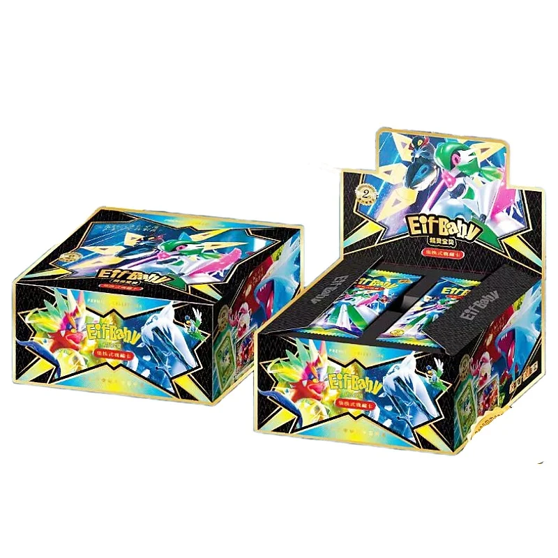 Jeu de dessin animé Pokemon, 30 pièces, carte Eif de luxe, Collection de cartes pour animaux de compagnie, boîte-cadeau d'échange, jouets, loisirs pour enfants, cadeau de noël pour enfants