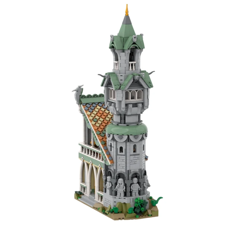 MOC-234524 1027 Uds. Castillo de película de fantasía bloques de construcción juguetes para niños regalo de cumpleaños de Navidad modelo adulto adorno de escritorio