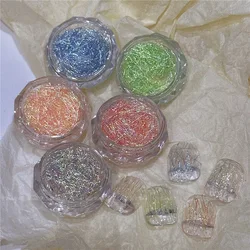 1pc Magic Mermaid Silk Thread Hand-designed Fabric Art Nail Art Decoratrion Nails Accessories DIY Nail Salon Manicure