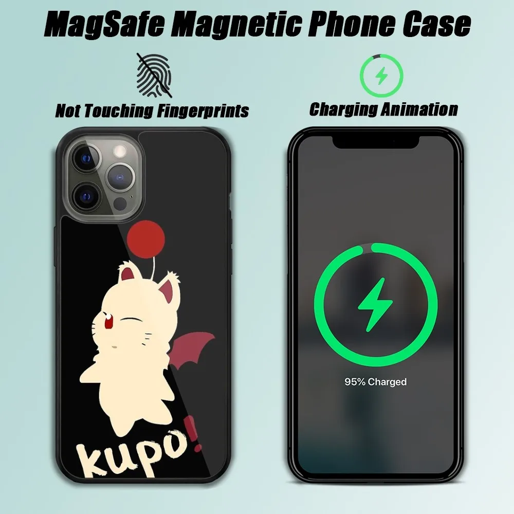 Moogle Final Fantasy Phone Case For iPhone 15 14 13 12 11 Pro Max Plus Phone Magnetic for Macsafe Cases Cover