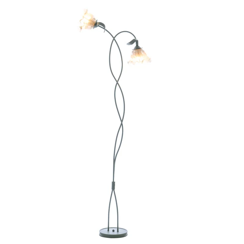 

Pastoral flower floor lamp, cream wind, bedroom lamp by living room sofa