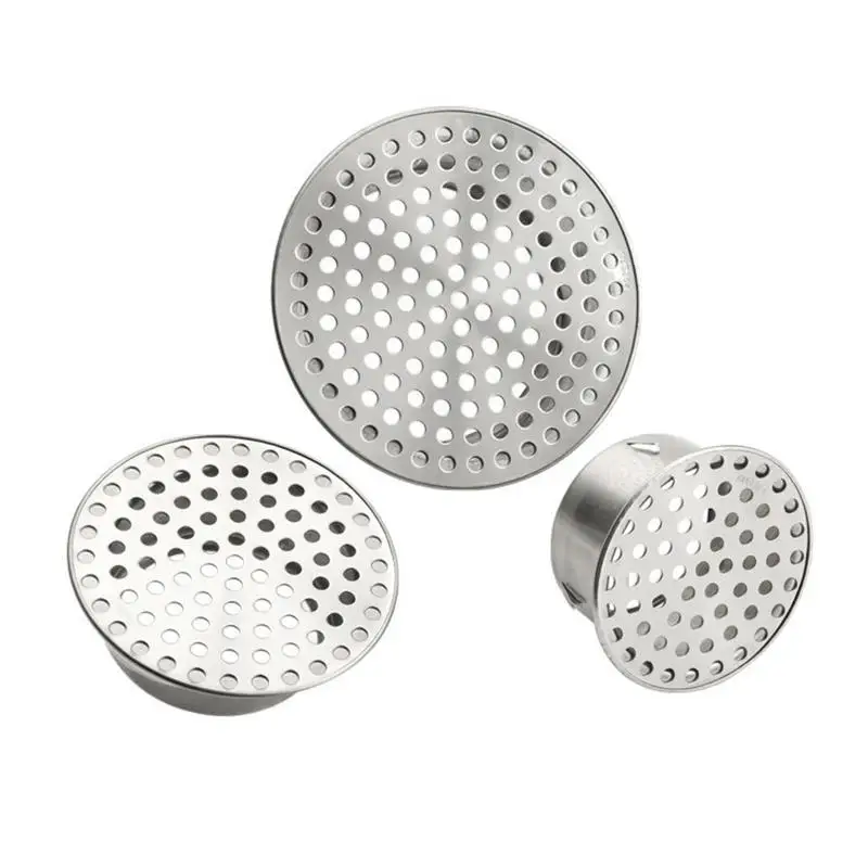 Round Hole Gutter Guard Net Durable Stainless Steel Anti Clogging Secondary Drainage for Balcony Roof Eave Gutter Use