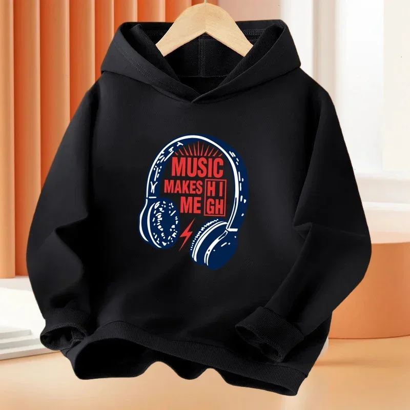 Gamer Gift for Kids: Christmas Headphones, Hoodies, Long-sleeved Shirts, Cool Spring Pullover Sweatshirts, Boys' Sportswear