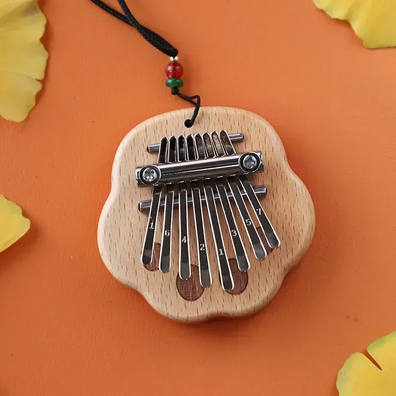 8 Key Kalimba Thumb Piano Gifts for Kids Beginners Music Lovers Players,Cute Instrument Pendant Keychain Accessories