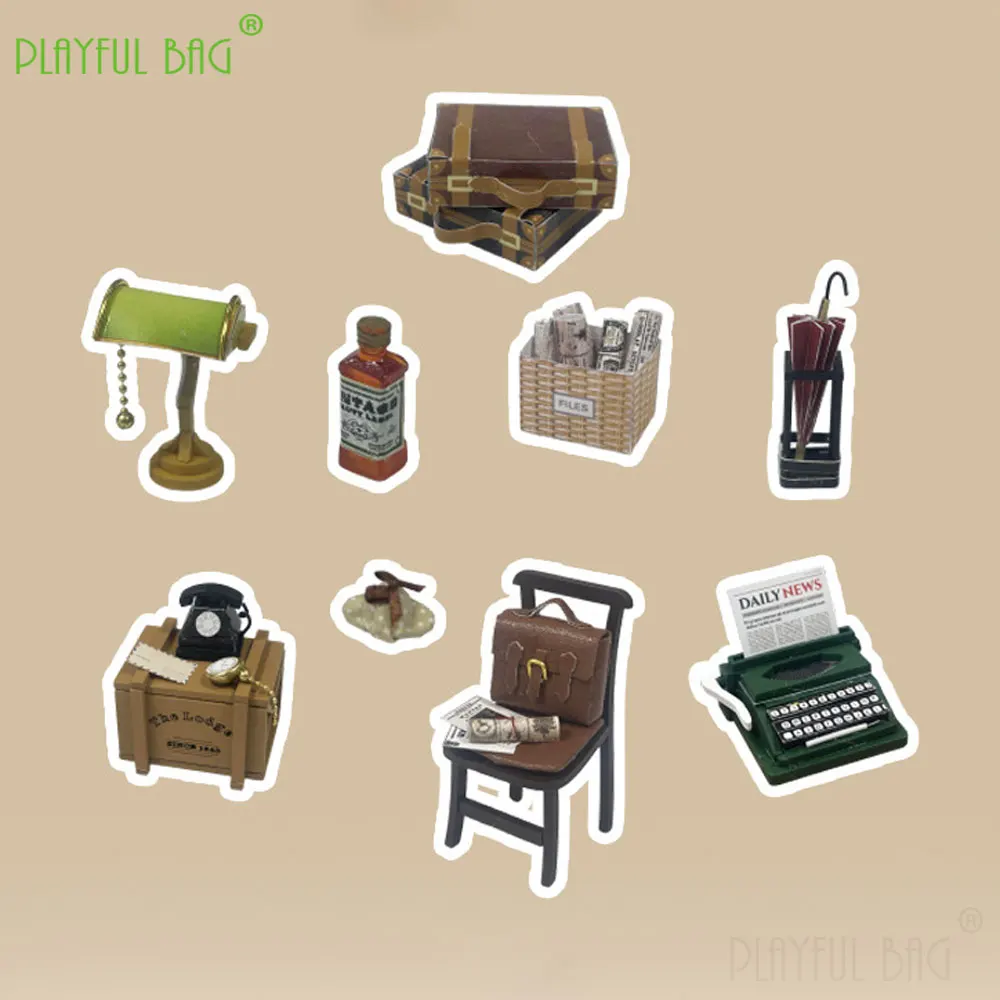 DIY Cabin Building ตุ๊กตา House Magic Detective Agency Creative Handmade Mini 3D ปริศนาไม้ของเล่นเด็กของขวัญ HG381