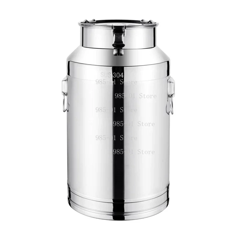 Food Grade 304 Stainless Steel Sealed Storage Tank, Milk Bucket and Oil Drum for Home & Kitchen Use