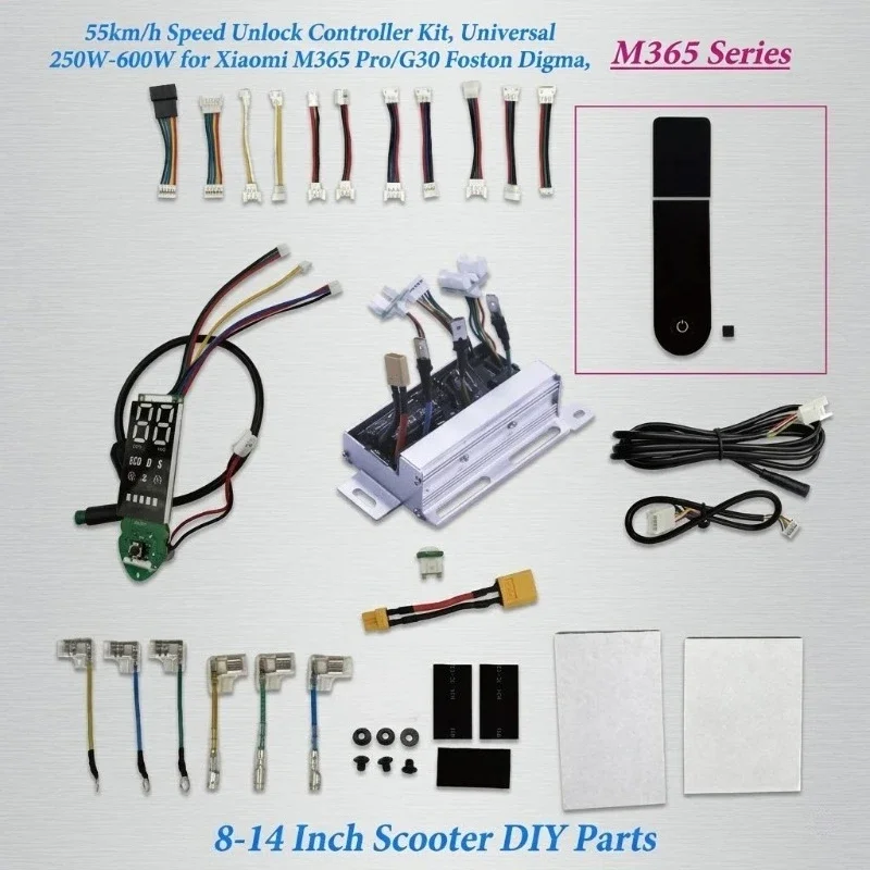 55km-h-speed-unlock-controller-kit-universal-250w-600w-for-xiaomi-m365-pro-g30-foston-digma-8-14-inch-scooter-diy-parts