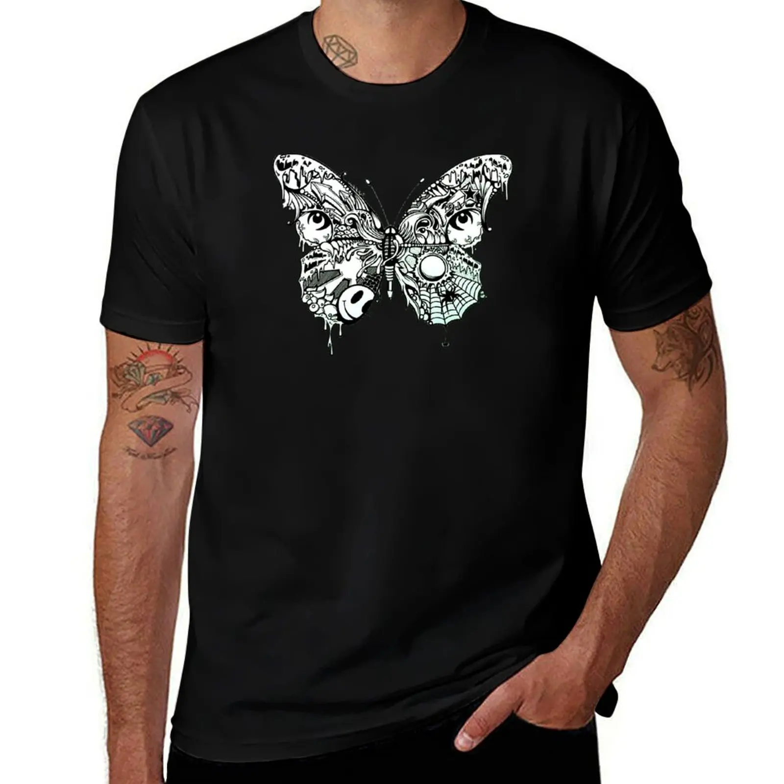 

butterfly rock T-Shirt Sweat Absorbing Sports Tee Shirt