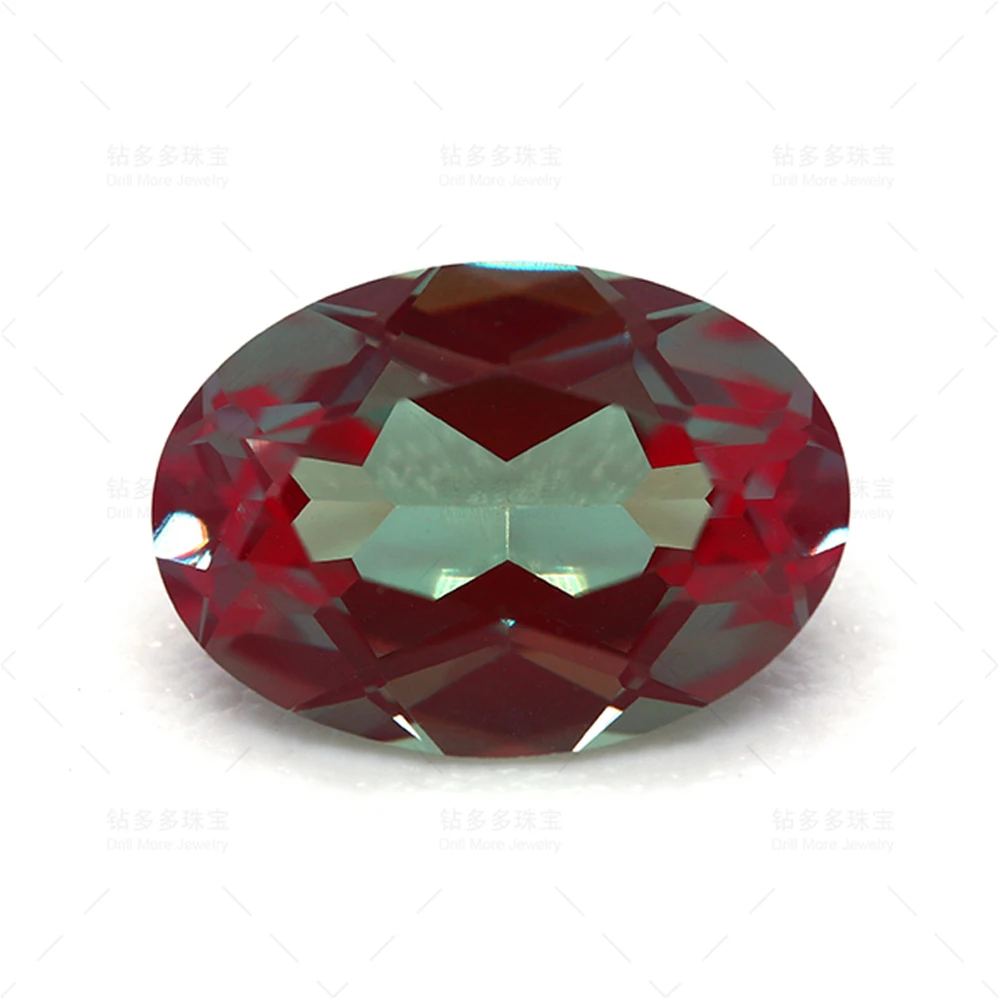 New Product Oval Shape Color-changing Lab Grown Alexandrite Gemstone For Diy Jewelry Rings Making