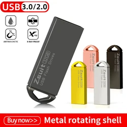 New Metal USB 128GB USB Flash Drive High Speed Pen Drive Waterproof U Disk 4GB 8G 16GB 32GPendrive 3.0/2.0 Memory Stick USB Gift