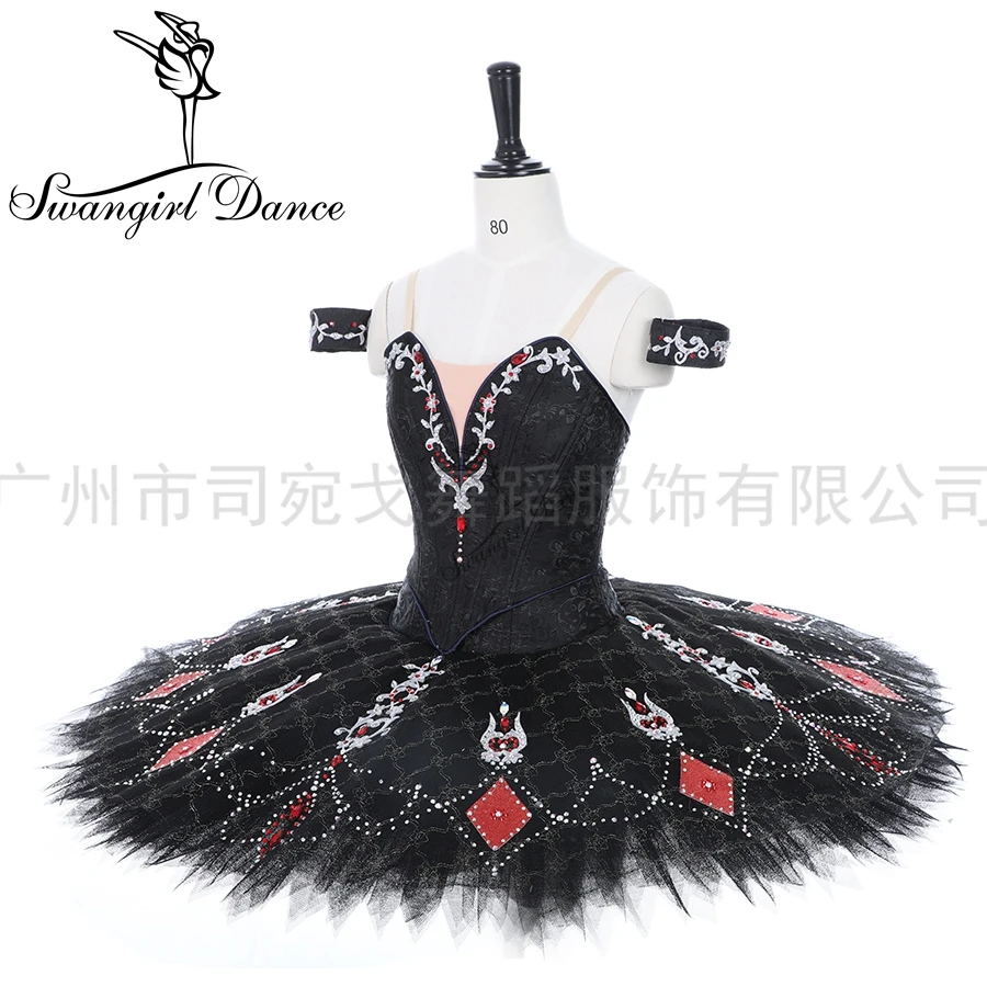 High quality black swan professional tutu costumes women classical pancake tutu for performance platter tutu BT9320