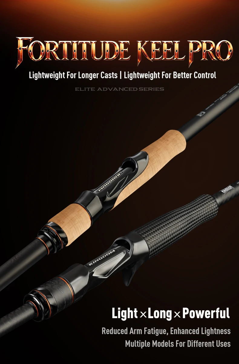 KingdomFishing Angelrute C2.26m/2.46m/2.59m/2.76m/2.74m/3.2m/3.6m M M+ MH Power Zweigriff FUJI A Weitwurf-Angelruten – Detail 1