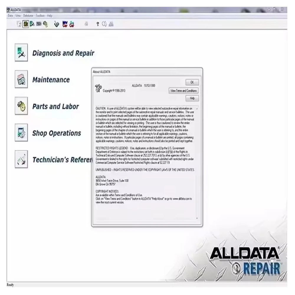 ALLDATA 10.53 Software de reparo automotivo - Ferramenta de diagnóstico de carro com diagramas de fiação para reparo de automóveis Venda quente