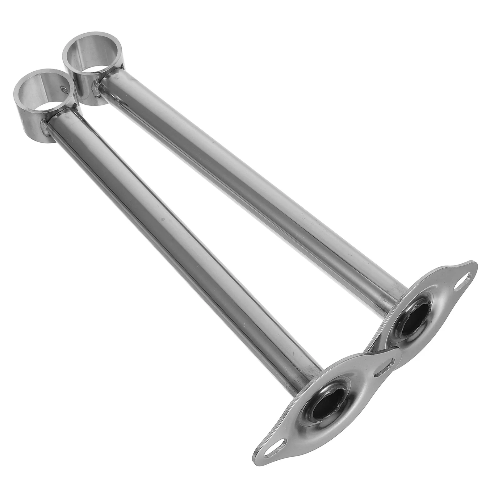 2pcs Stainless Steel Ceiling Mount Bracket 32Mm Head For Curtain Rods Closet Shower Pipe Support Heavy Duty Hardware Fixture