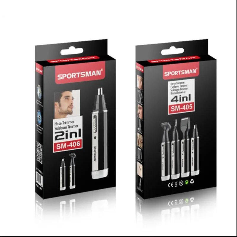 Portable Electric Beard Shaver Razor Moustache Style Clipper Man Grooming Kit Nose Hair Cutter Face Shave Sideburn Trimmer 4 In1