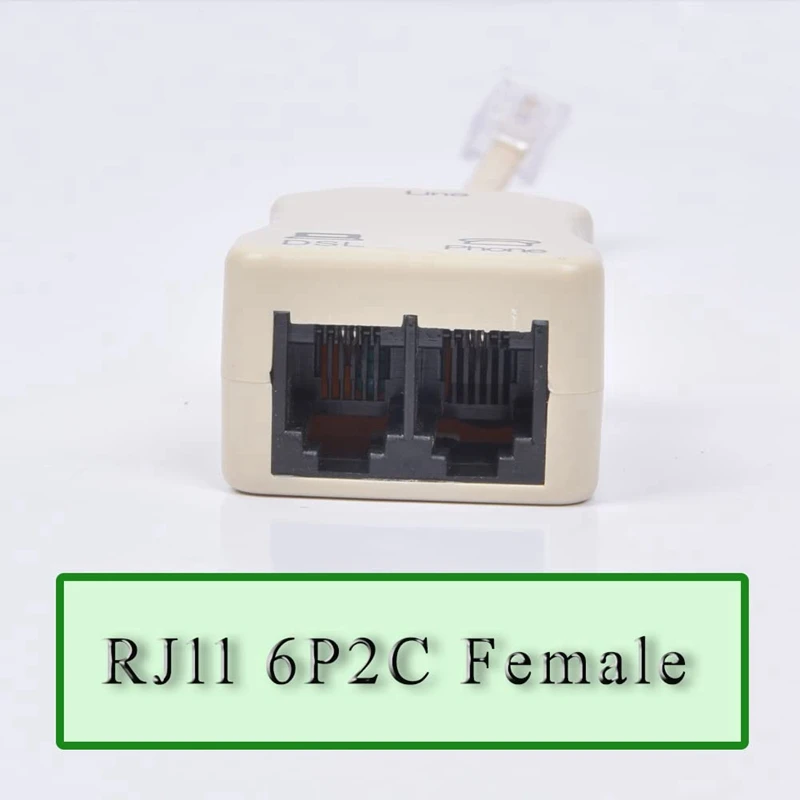 3 buah Splitter Filter DSL untuk saluran telepon Splitter Jack In-Line DSL Filter Modem telepon Filter Splitter ADSL