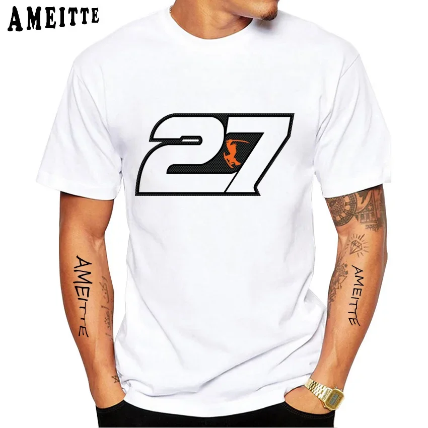 27 Iker Lecuona Motorbike 2023 GP Racing T-Shirt New Men Short Sleeve Boy Riding Adventure Sport Casual White Tops Rider Tees